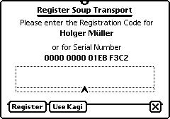 Soup Transport registrieren