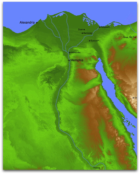 Nile River from the Accordance Bible Atlas